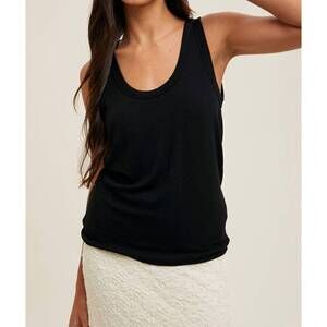 NEW WISHLIST ribbed knit tank in black